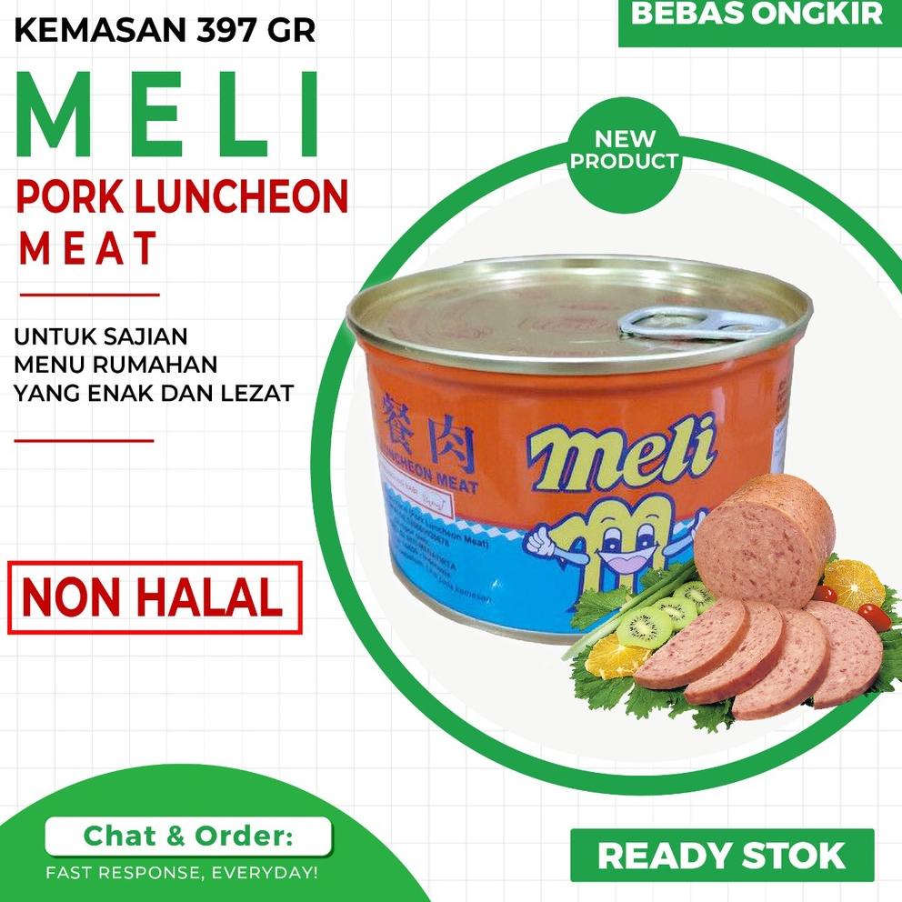 

2.2 Flas SALE MELI Ham Maling Pork Luncheon Meat 397gr-non halal Ramayana