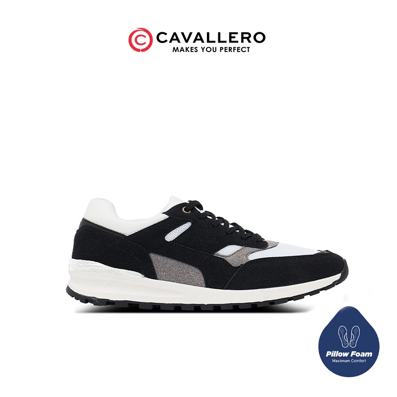 Sepatu Pria Casual Sneakers Cavallero Tammaro Black