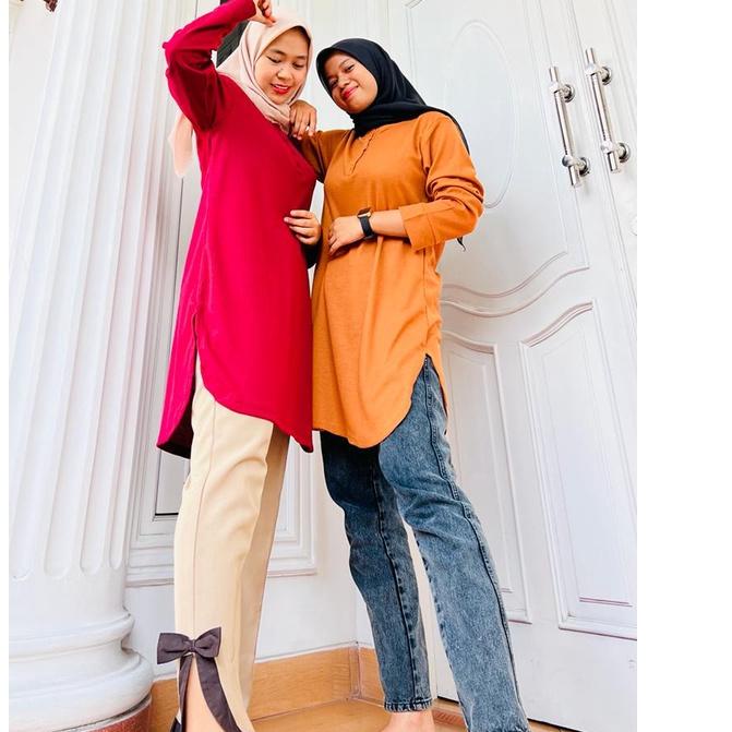 ✵ KAOS TUNIK PHENOMENAL / FENOMENAL FULL TAG KAOS POLOS LENGAN PANJANG KAOS TUNIK MODEL KOTAK ℮