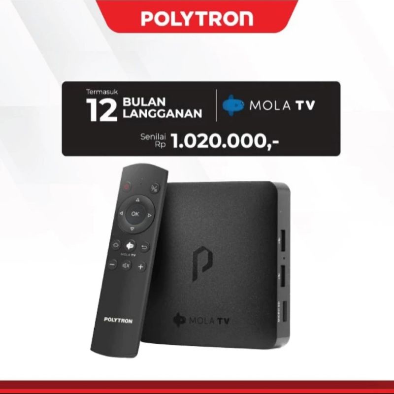 Android tv box polytron mola tv streaming pdb m11 original garansi resmi