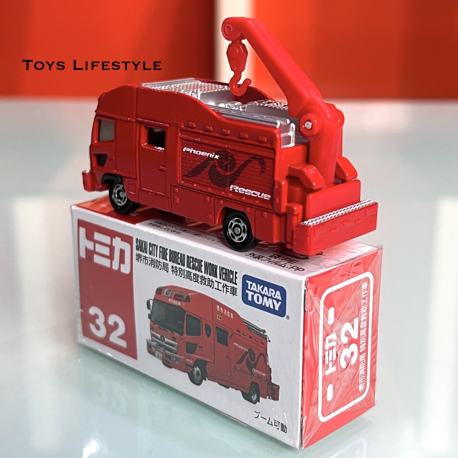 Mobil Tomica Diecast 32 Sakai City Fire Bureau Rescue Work Vehicle