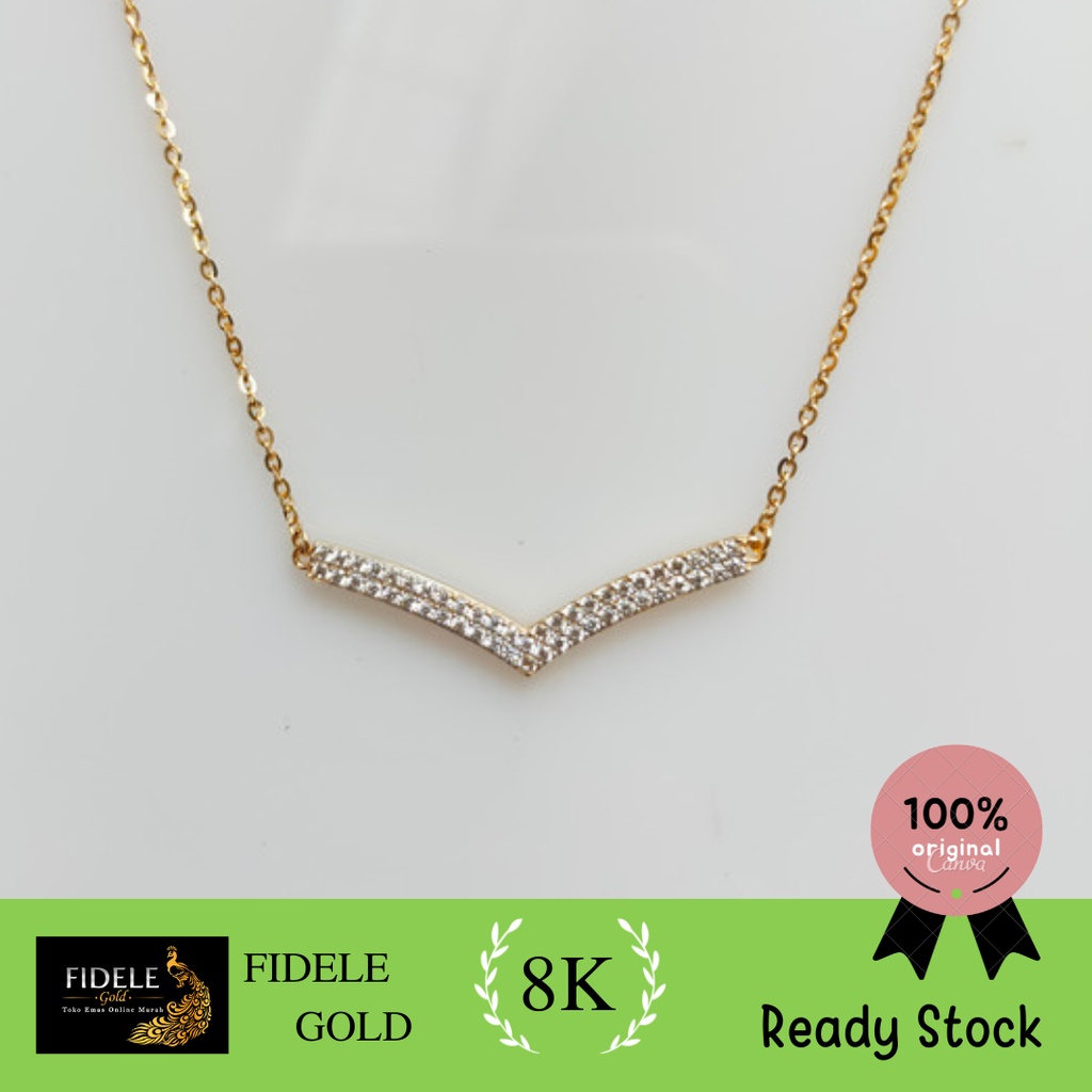 Kalung Fuji Kalung Aurel Nagita Wanita Premium Emas Asli UBS Millie Molly