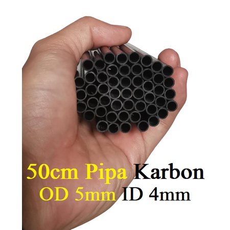 50cm Pipa karbon Carbon Tube 5x4mm OD 5mm ID 4mm 5x4 mm diameter 5mm