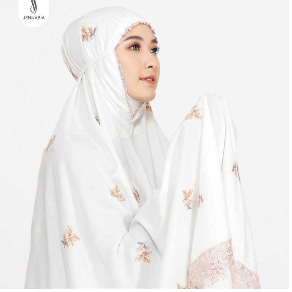 TERLARIS JENNABIA - Mukena Dewasa Rayon Premium Bordir Daisy Jumbo