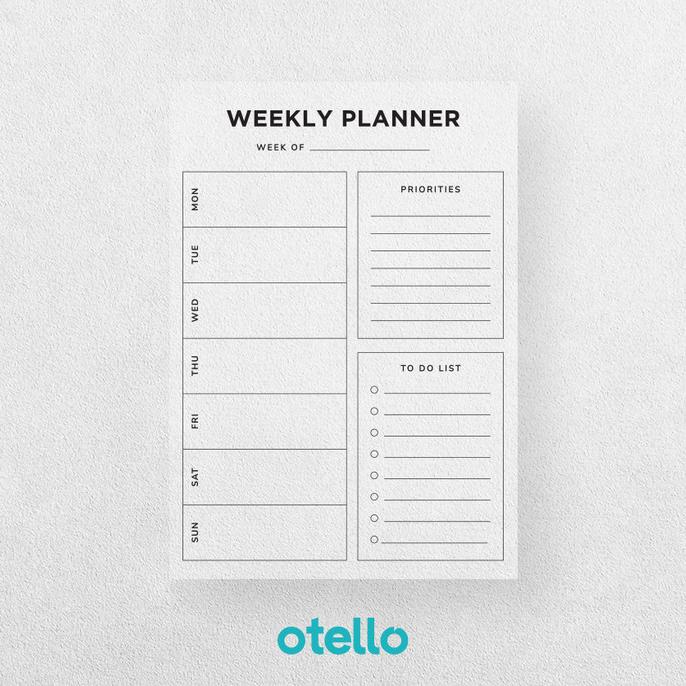 

Acrylic Weekly Planner Otello Jadwal Akrilik Schedule Papan Dinding