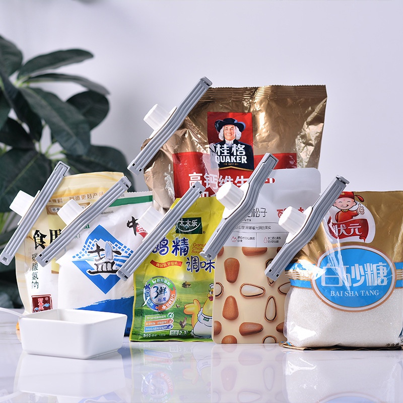 Portabel Tahan Lama Penyimpanan Dapur Makanan Snack Seal Sealing Bag Klip Bumbu Botol Toples Tahan Lembab Debu-Bukti Alat Aksesoris