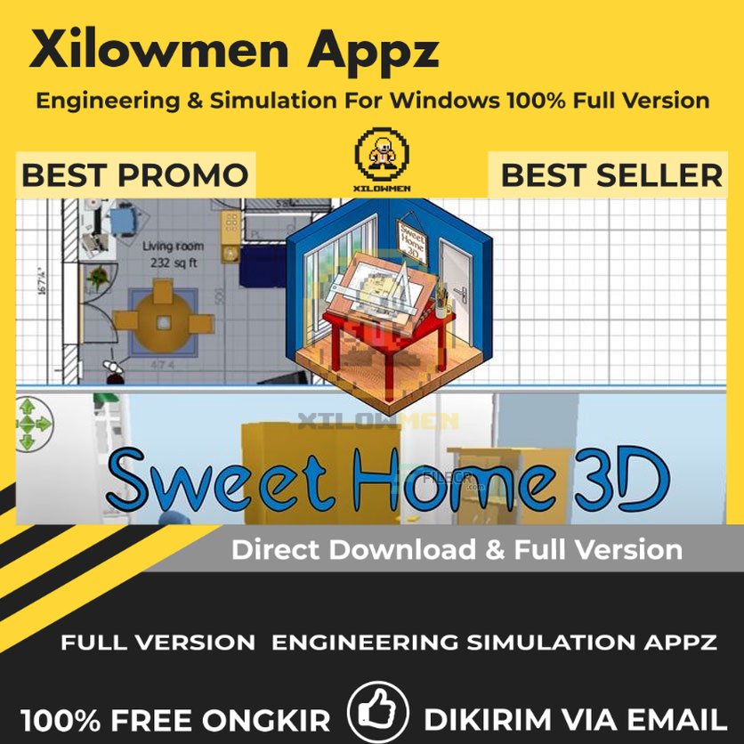 [Full Version] Sweet Home 3D free Pro Engineering Software Lifetime Win OS