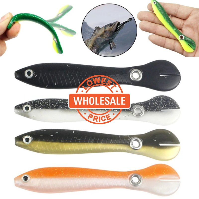 [Harga Grosir] Lifelike Silicone Soft Fish Lure Umpan Pancing Bionic Buatan Realistis Bergerak Atraktan Pancing Air Tawar Air Asin Bass Trout Swimbaits Aksesoris Memancing