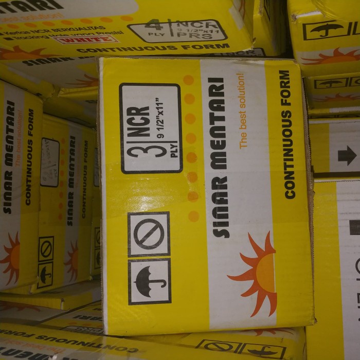 

Terlaris Continuous Form Sinar Mentari 9.5 X 11, 3 Ply Full
