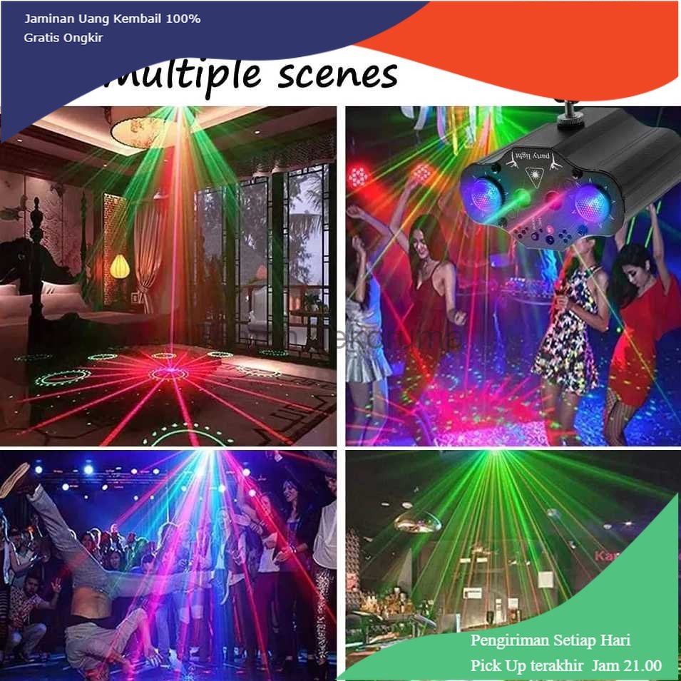 TD - LMP YUNFA Lampu Proyektor Disco Waterproof LED RGB 5V 10W with Remote - AL-001