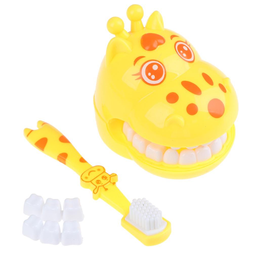 Mxbeauty Jerapah Modelling Dental Doctor Toys Simulasi Bersandar Mainan Edukasi Bermain Peran Rumah Sakit Mainan Anak Sikat Gigi Berpura-Pura Bermain Sikat Gigi Mereka Peran-Bermain Permainan Set