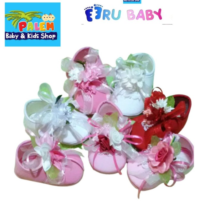Eeru baby sepatu cewe d 002 usia 0-3 bulan