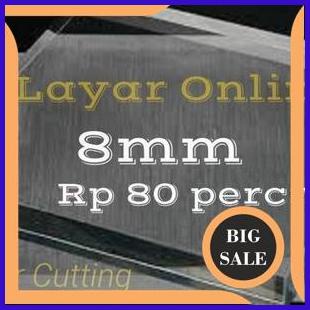 suku cadang Acrylic Bening 8mm 45x80cm Akrilik Lembaran Import 1F3BZ3