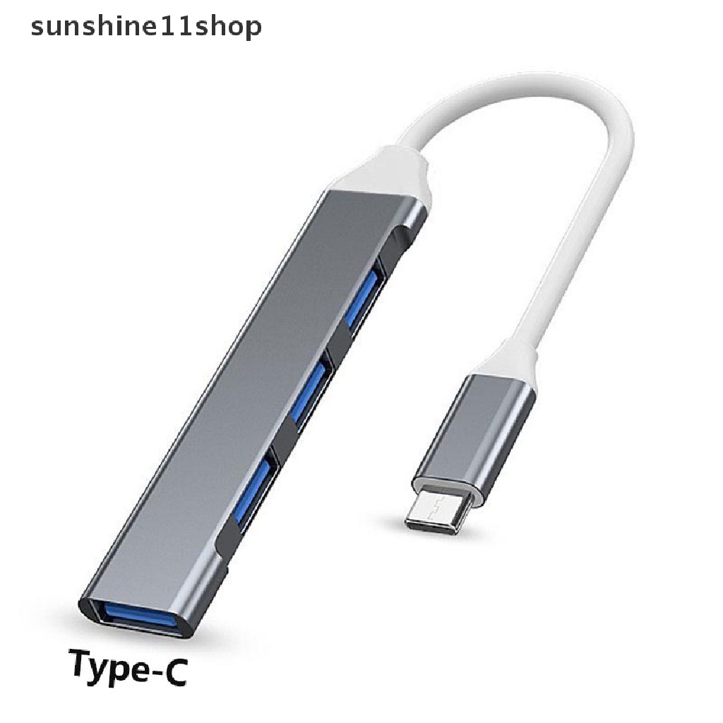 Sho USB C HUB 3.0 Tipe C 3.1 4port Multi Splitter Adapter OTG Untuk Komputer PC N
