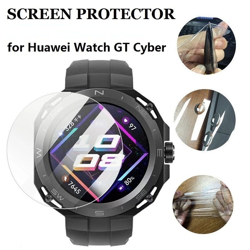 [Harga Grosir] Film Layar Smartwatch Anti Ledak HD Film Jernih Anti Gores Smart Watch Film Pelindung Layar Film Hydrogel Lembut Untuk Huawei Watch GT CYBER