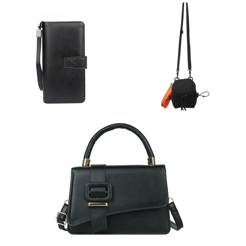 MORMON PAKET X - Tas Selempang Sling Bag Dompet Dapat SEmua Bundling 3in1 Murah