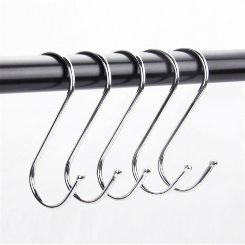 Hot Sale/10Pcs Kait Praktis Stainless Steel/Dapur Bentuk S Railing S Gantungan Hook/S Gantungan Hook Clasp Holder Hooks Untuk Menggantung Baju Handbag Hook