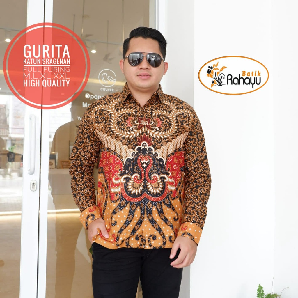GURITA RAHAYU KEMEJA BATIKSOLOAMANAH LENGAN PANJANG PENDEK LAPIS FURING PREMIUM KATUN HALUS SETYA LUHUR  MLIWIS MERAK SOGAN MLIWIS LASEM KOPI COKLAT MLIWIS LAWASAN PARANG LUHUR PEKSI TRUNTUM SETYO LUHUR PUTIH SETYO LUHUR BIRU PARANG LASEM ADI LUHUR SEKAR