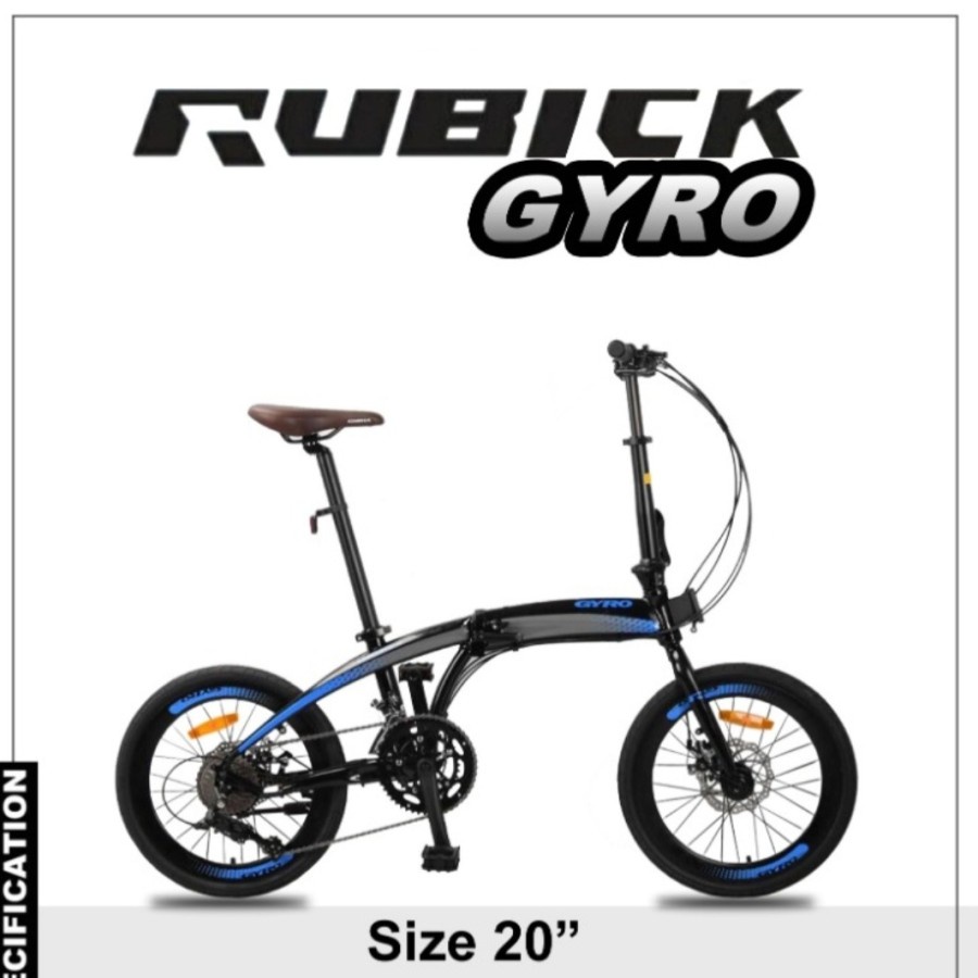 Sepeda Lipat 20 Inch Rubick Gyro New Frame Alloy 18 speed