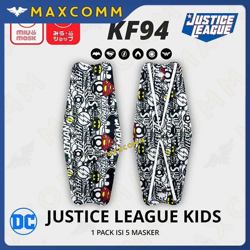 Masker MIU MASK Justice League KF94 Mask Anak (4Ply)