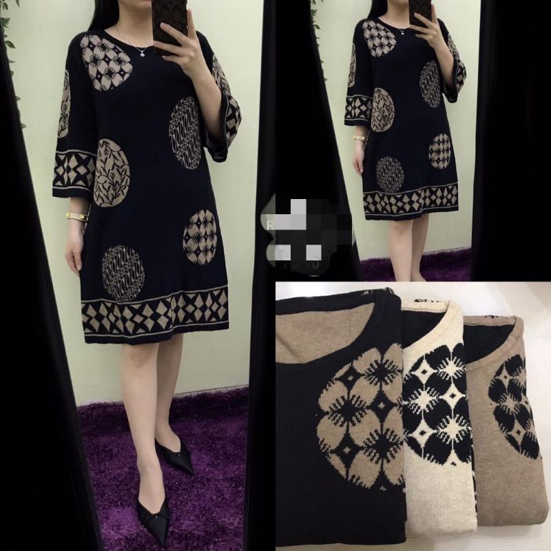 TUNIK RAJUT IMPORT DRESS IMPORT
