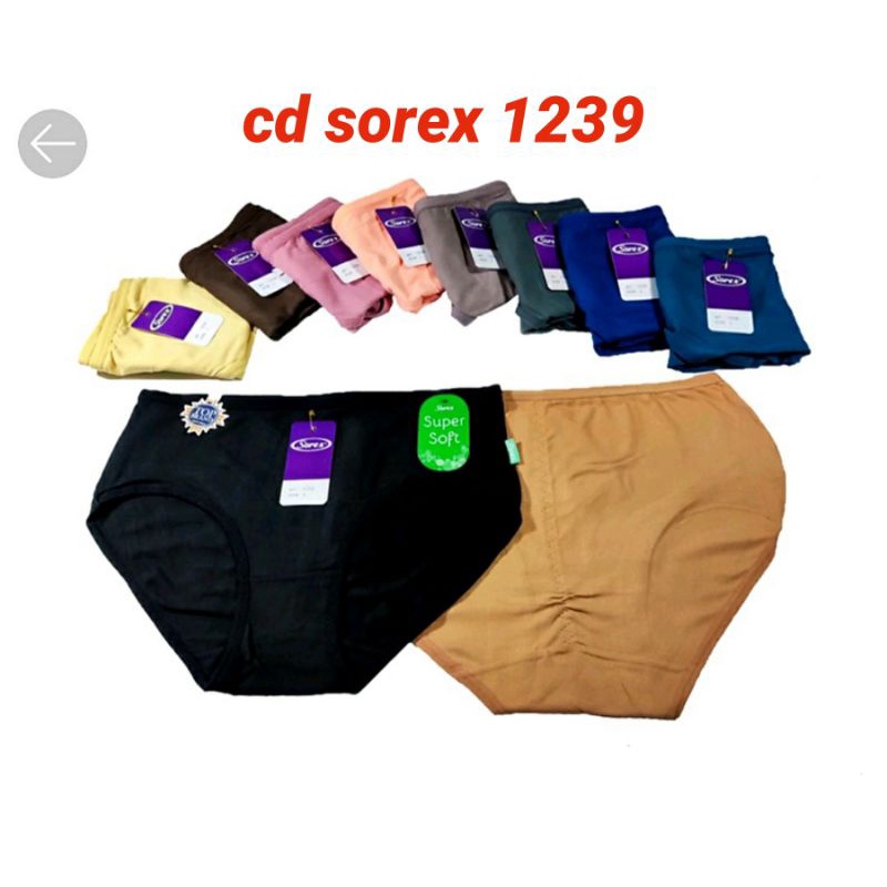 CELANA DALAM WANITA SOREX ART 1239.HARGA PER. 6/12.Biji  MODEL MIDI PANTY SIZE : M - QL