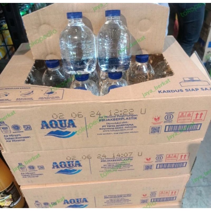 

aqua botol mini 220ml x 24 botol per karton