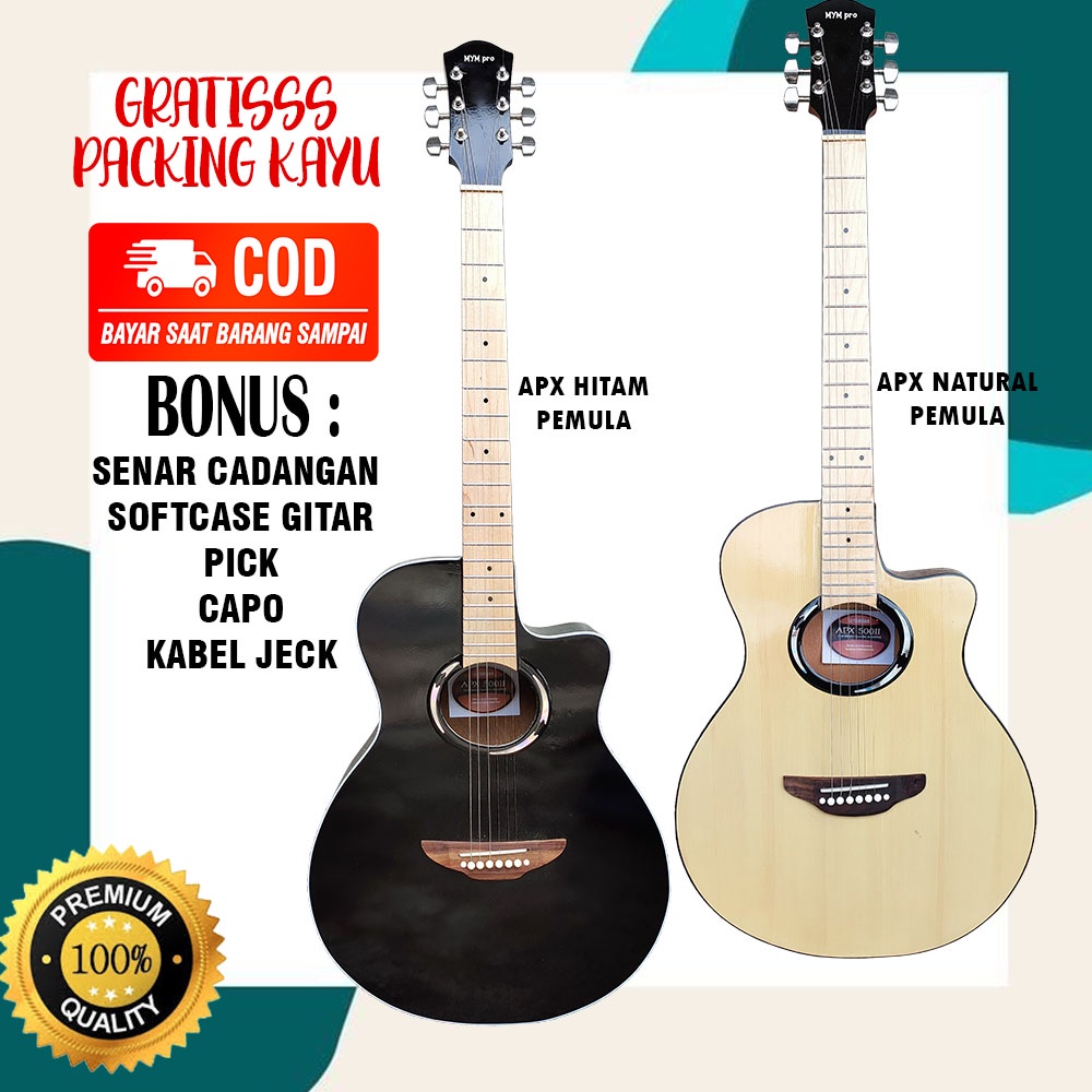Gitar akustik FULL BONUS Pemula FREE PACKING KAYU DAN GARANSI