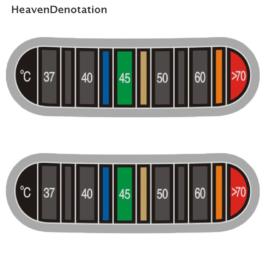[HeavenDenotation] Termometer Perubahan Warna Kopi Air Portabel 0-70 Celcius Cup Kettle Temperature Tester Tahan Air Stiker Untuk Dapur Rumah HDV
