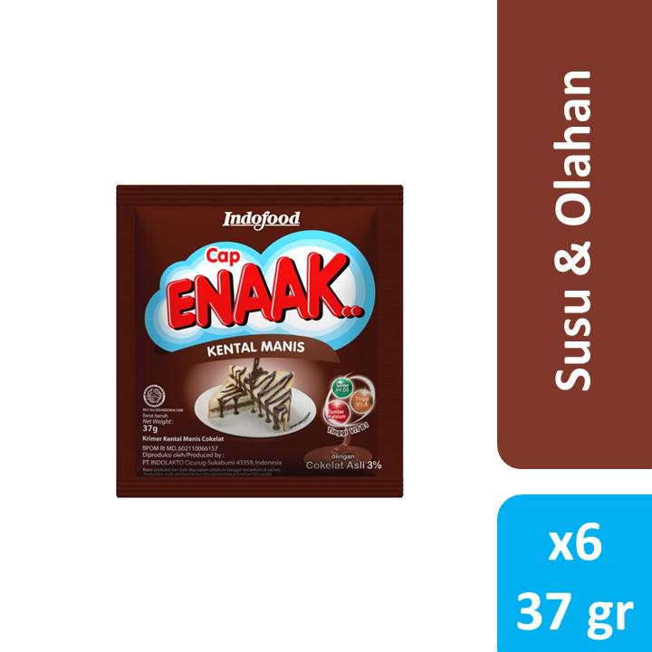 

Cap Enaak Kental Manis Coklat Sachet 6x37gr