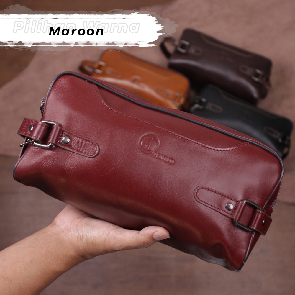 Tas Pouch Bag Clutch Bag Kulit Sapi Asli Multifungsi AP02 ZIVAA ALICE LEATHER KULIT SAPI ASLI STYLISH WATERPROOF KUALITAS TERJAMIN MEMUASKAN BISA COD