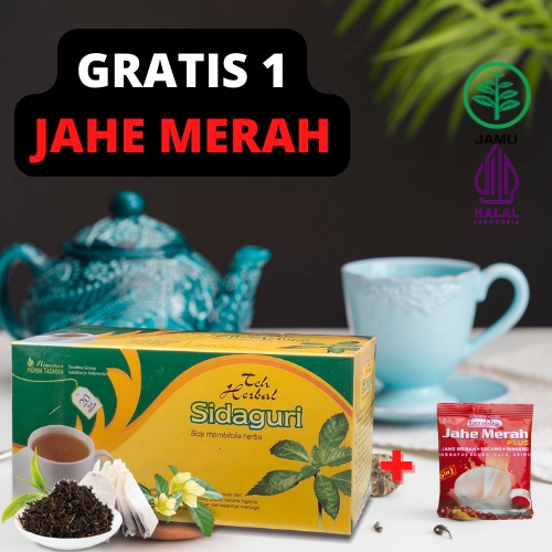 

TEH Herbal SIDAGURI ASLI TAZAKKA Original ISI 20 TEH CELUP Sebagai minuman kesehatan Herbal Asam Urat Alami Anti bakteri