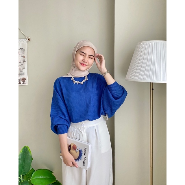 Batwing Sweater - Atasan Rajut - Blouse Rajut - Atasan Wanita