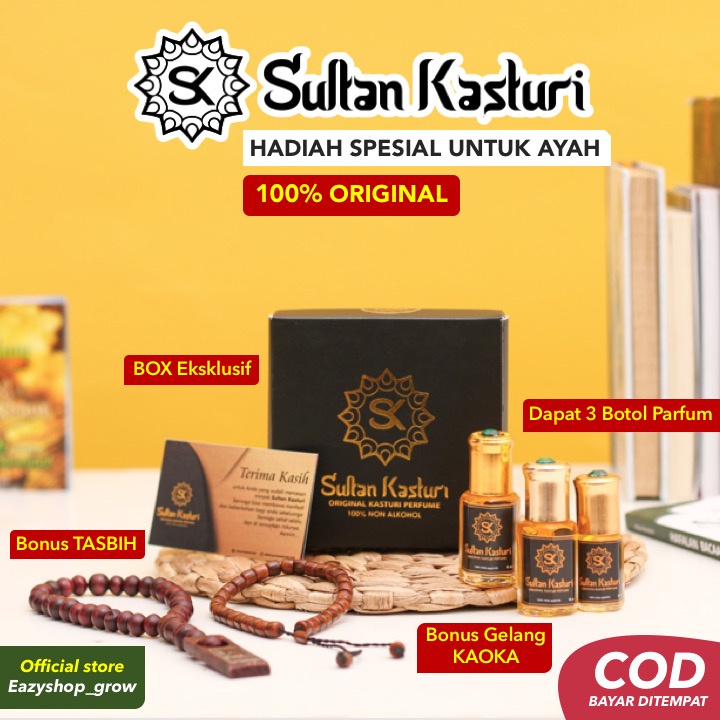 [BISA COD] 100% ORIGINAL SULTAN KASTURI ORIGINAL Minyak Sultan Kasturi Kasturi Sultan ASLI TANPA ALK