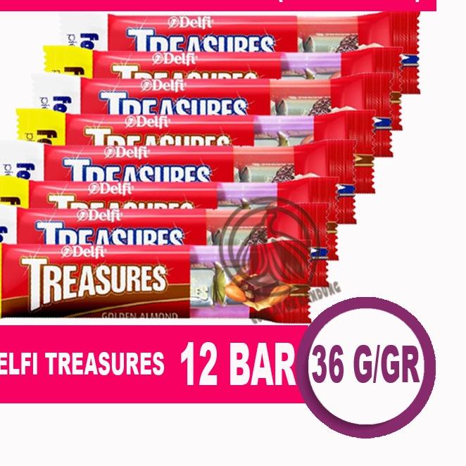 

✰ Coklat Delfi Treasure Golden Almond 12 Bar X 36gr - Cokelat Delfi Treasures Isi 48pcs X 9gr Kiloan Cookies and Cream 36 gram X 12 Pak ☇