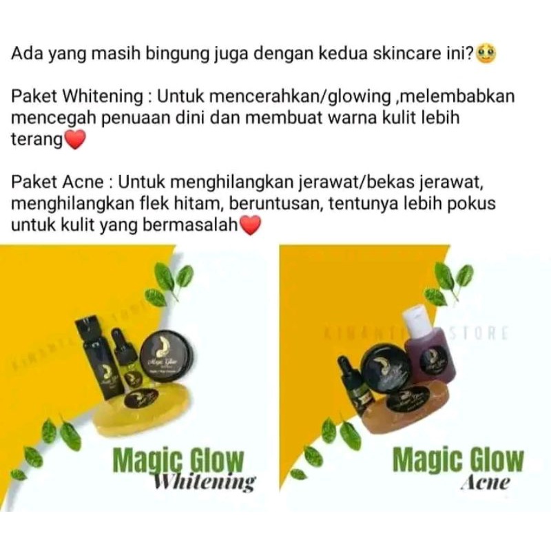 Magic Glow BPOM  sabun toner serum dan cream