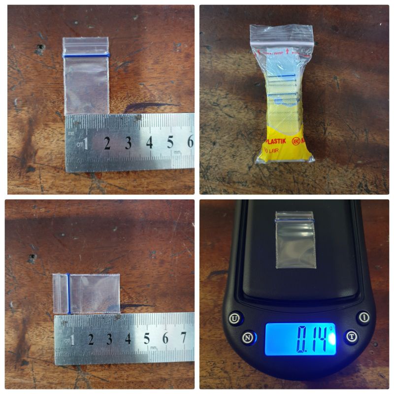 plastik klip 2x3 atau 2x3.5 klip biru tebal