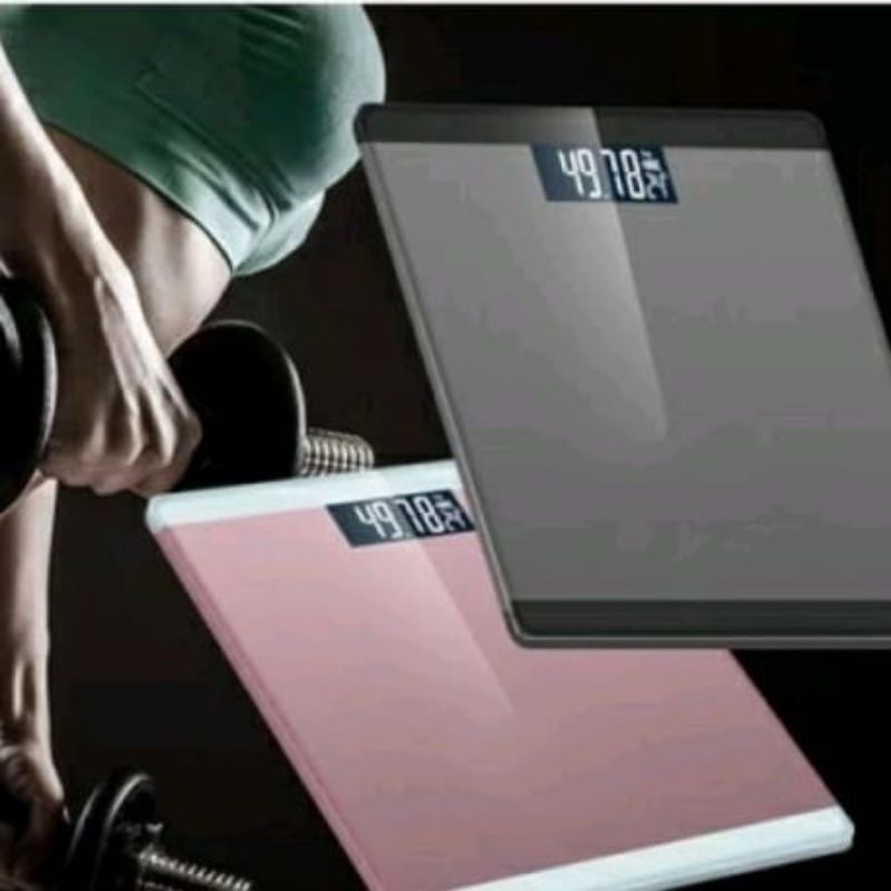 Timbangan Berat Badan Digital LCD Display Smart ISCALE 180Kg 26x26cm