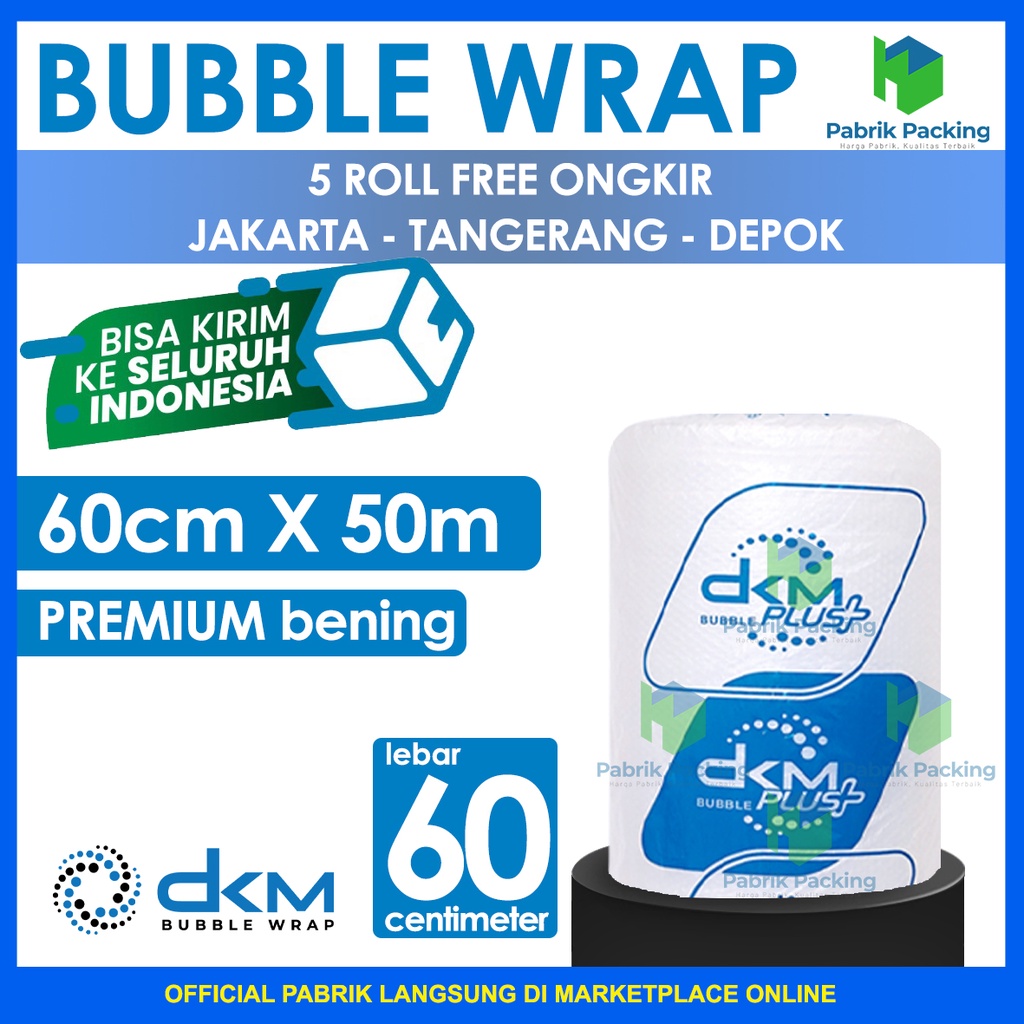 

Bubble Wrap Bening 60CM X 50M Tebal Plastik Bubblewrap Roll