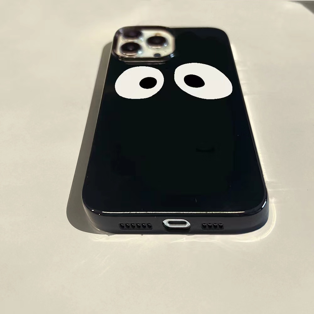 IPHONE Ins Pola Mata Cocok Untuk Iphone14 14pro 14plus 13 13mini 13pro 13prm iPhone12 7Plus 8Plus Xr XS 13 12mini Pro Max TPU Empat Sudut Casing Ponsel Tahan Guncangan