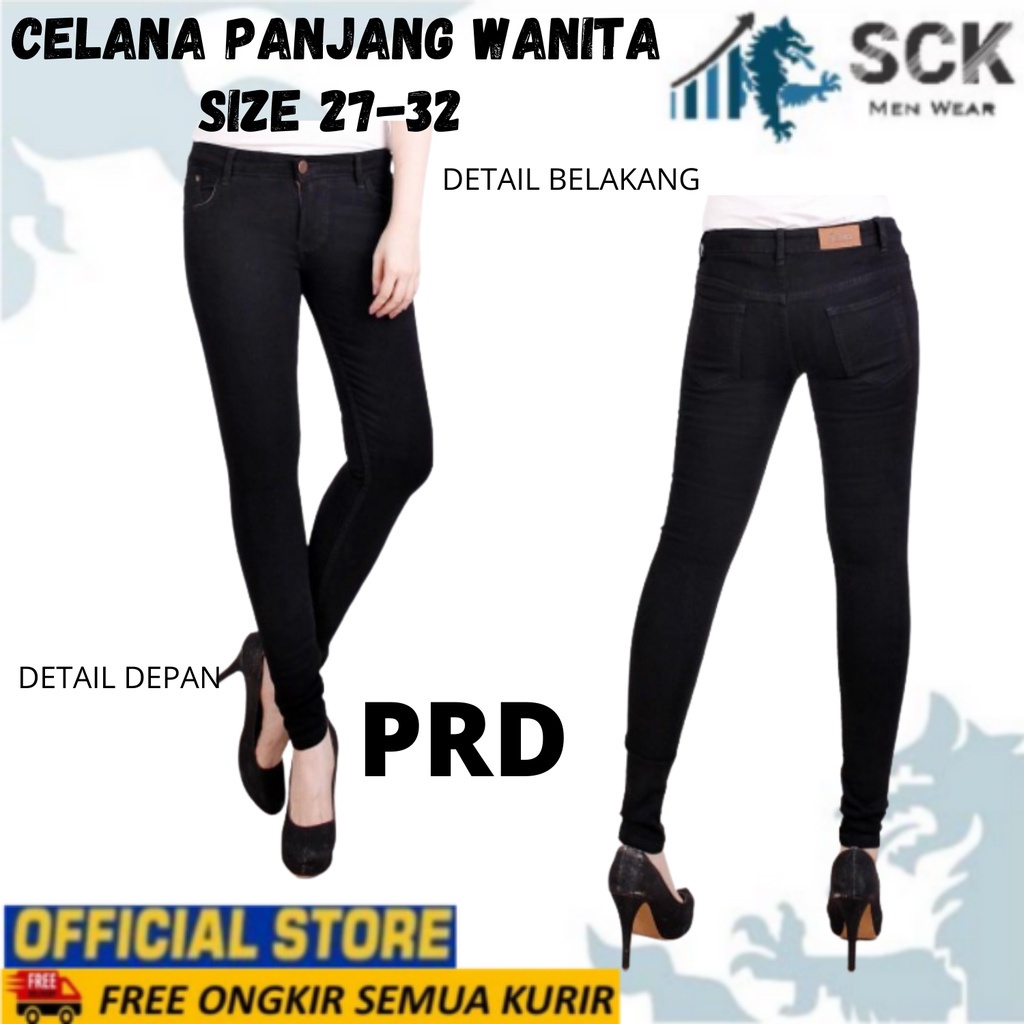 Celana Panjang Wanita JEANS Denim Skinny PRD Cewek Kancing  - sckmenwear GROSIR