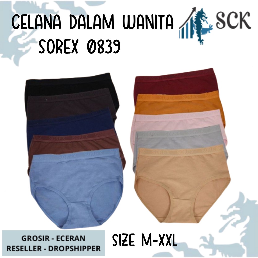 CD Wanita SOREX 0839 Bahan Katun / Celana Dalam Extra Lembut / Pakaian Dalam Cewek - sckmenwear GROSIR