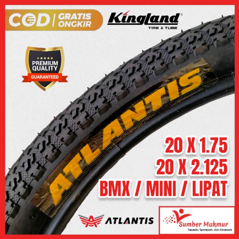 Ban Luar Sepeda Sepedah Anak BMX MINI CTB Lipat 20 x 1.75 20 x 2.125 Atlantis Kingland 20&quot; AT888 20 X 1.95 20 X 2.30