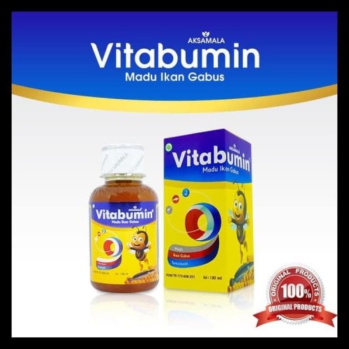 Madu Vitabumin Ekstrak Albumin Ikan Gabus Nutrisi Multivitamin Anak Nafsu Makan Asli Original 60ml 60 ml /130ml 130 ml