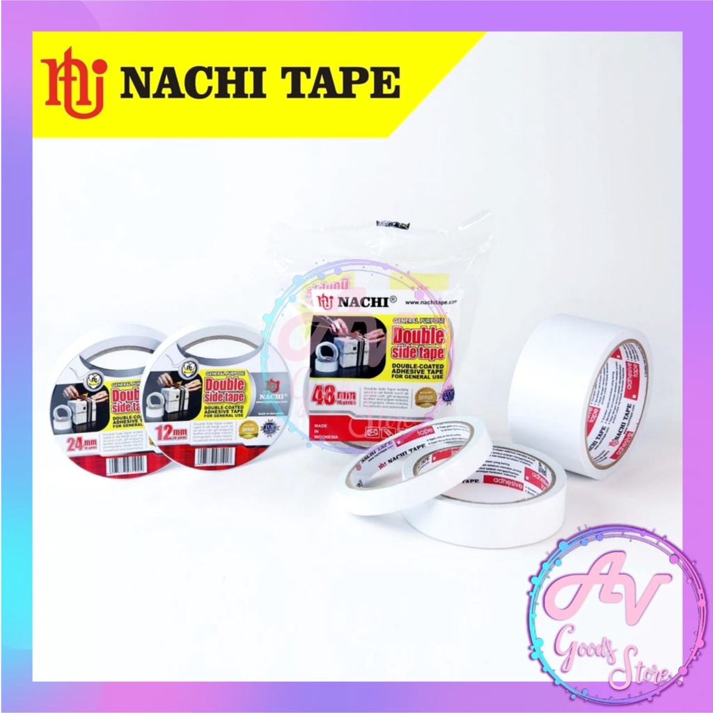 

Double Tape Nachi 10yards / Double Side Tape Nachi / Isolasi bolak balik
