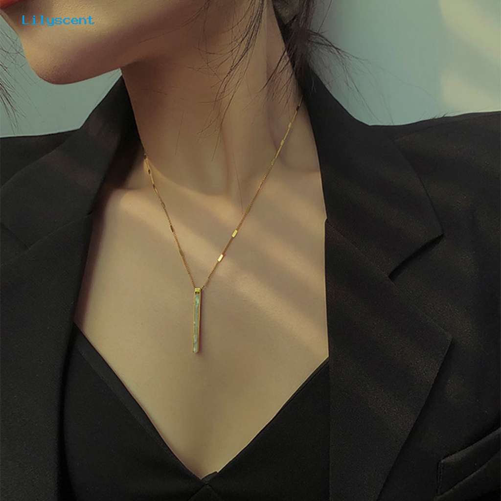 [LS] Wanita Kalung Emas Slim Rantai Minimalis Elegan Panjang Liontin Wanita Klavikula Kalung Fashion Perhiasan