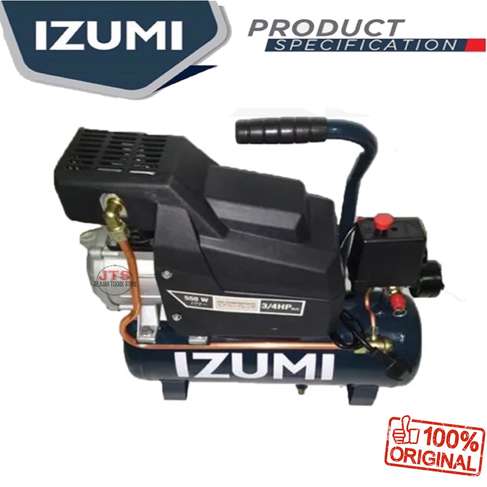 IZUMI Mesin Kompresor Oli Listrik 3/4HP DD0709 Mini 9 Liter Compressor Oli 0.75HP 9L Japan Technolog