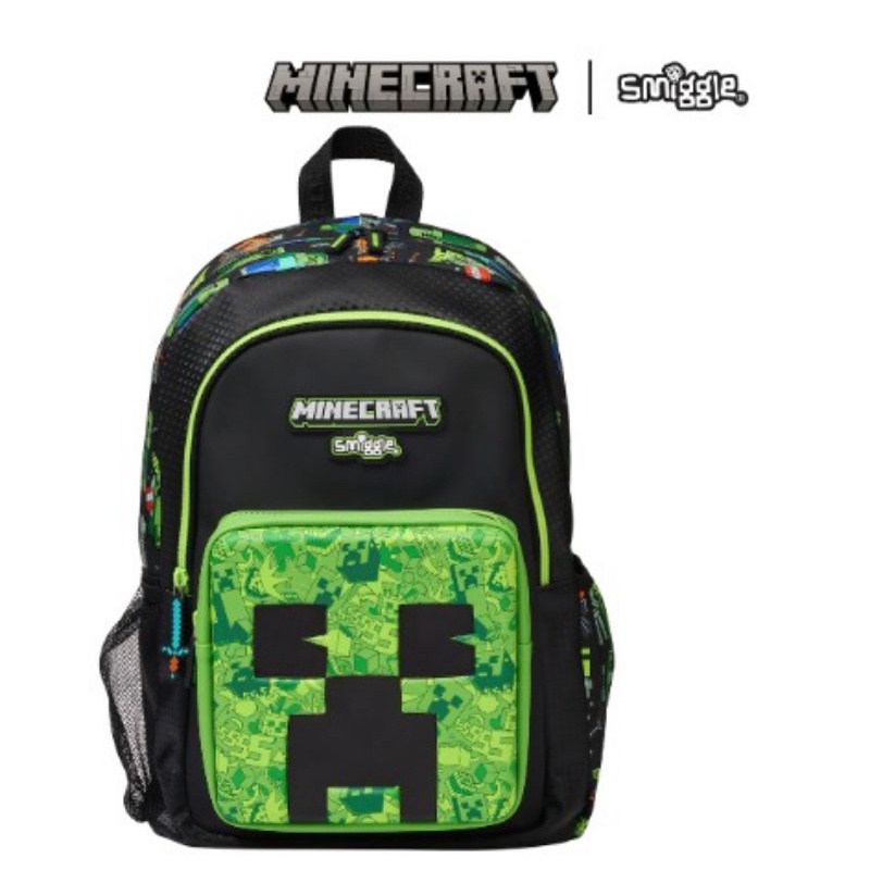 Smiggle Minecraft series ransel/lunchbag/dompet