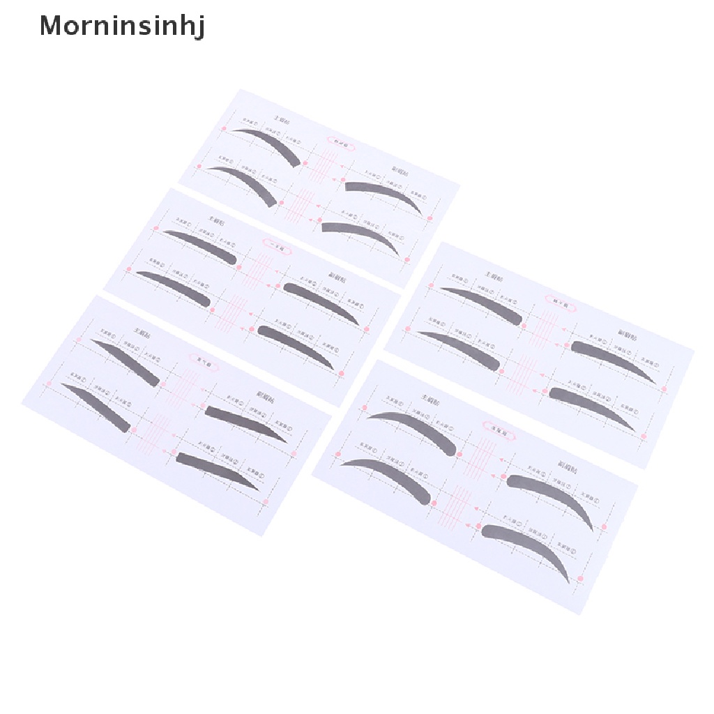 Mornin 24/48 /52Pasang Stiker Template Alis Cepat Kartu Panduan Stensil Alat Makeup id