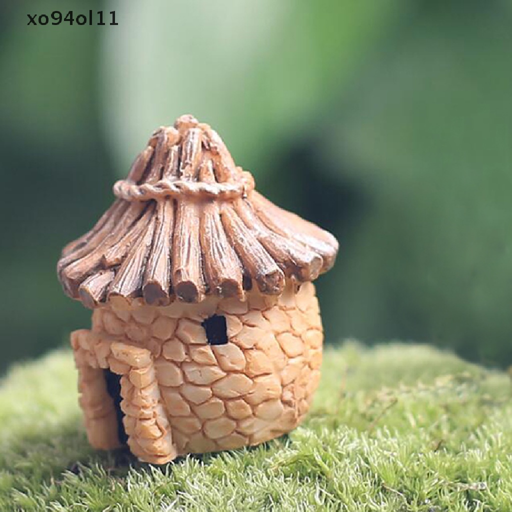 Xo Taman Rumah Boneka Peri Rumah Batu Miniatur Pemandangan Kerajinan Dekorasi Meja OL